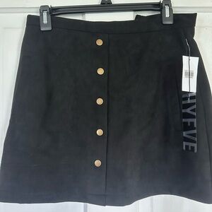 Black Button-Up Women's Skirt